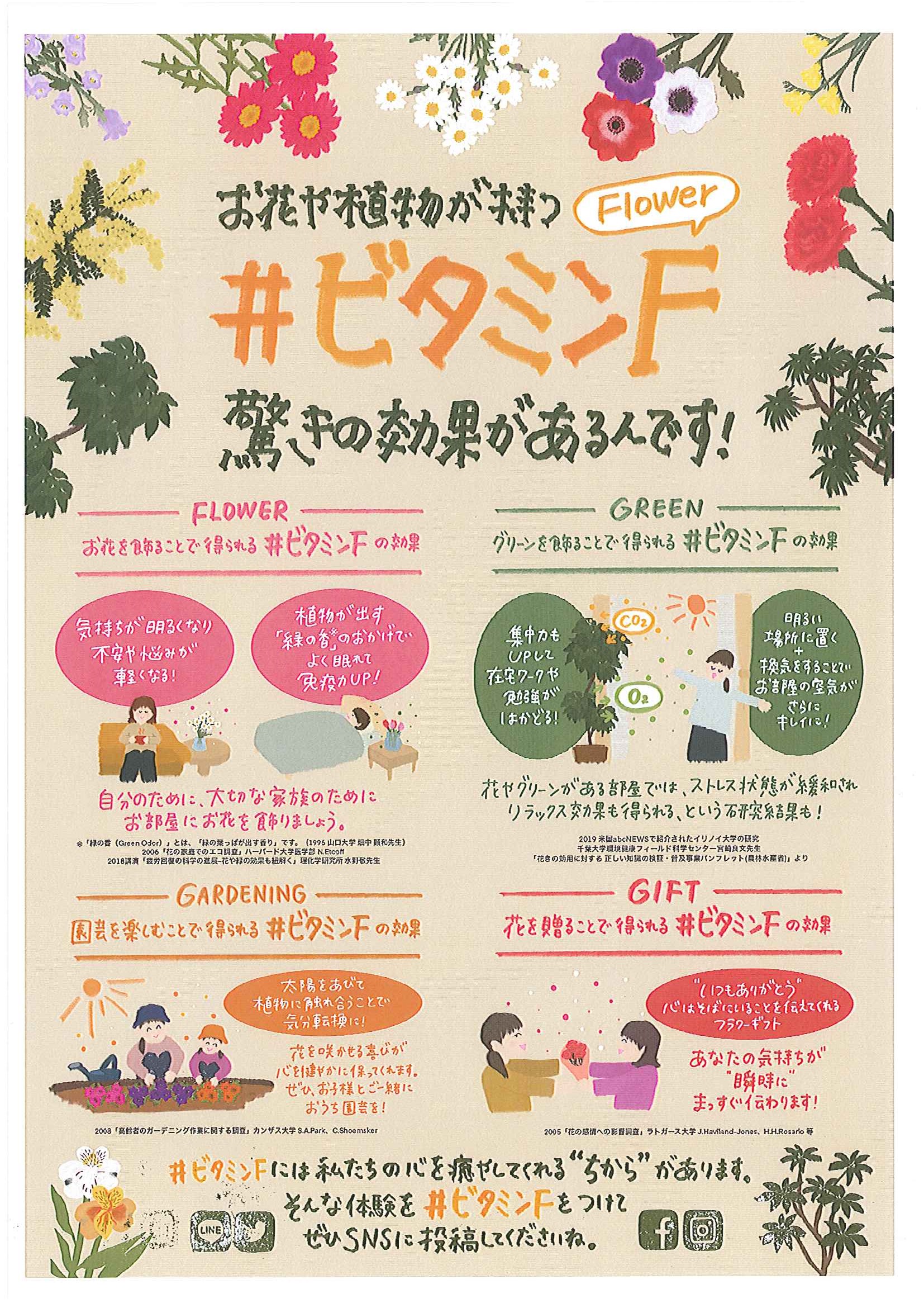 ビタミンｆ Flower ポスターのご案内 新潟中央卸売市場 株式会社 新花